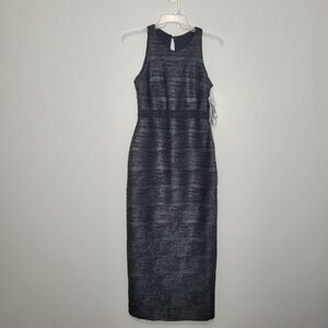 Scarlett black silver metallic Sleeveless long gown special occasion Size 10 NWT